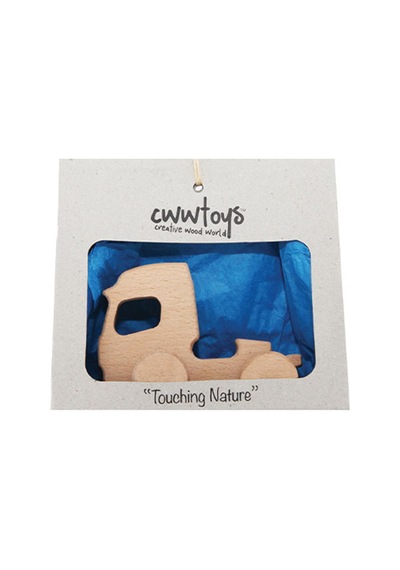 Cwwtoys Kargo Tır Boyasız Ahşap Oyuncak, Masif Kayın, 18 Ay+
