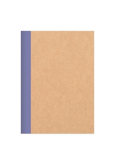 Çizgili Stickerli Kraft Kapak Defter Mavi 18,5 26 50 Yp. Mor Çok Renkli