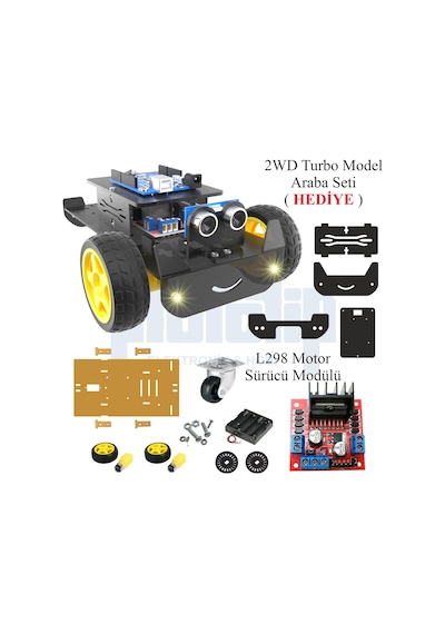 Arduino Başlangıç Seti Uno R3 Turbo Black V3. 112 Parça 359 Adet