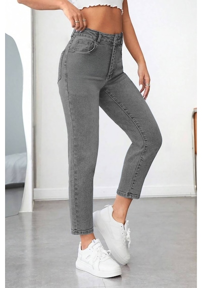 Cedy Denim Kadın Yüksek Bel Soho Boyfriend Jean C599 Karmelanj