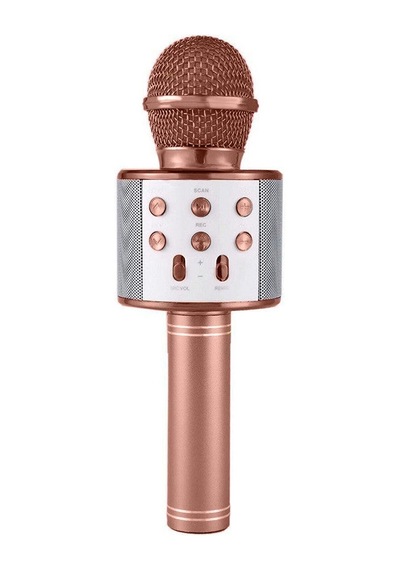 Go İthalat Karaoke Mikrofonlu Hoparlör - Şarjlı -bluetooth Rose Gold