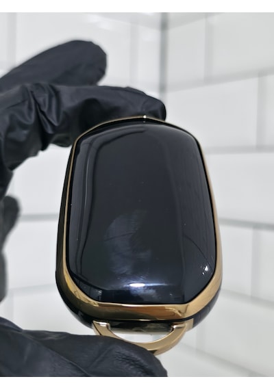Togg T10x Uyumlu 3 Butonlu Anahtar Koruma Kılıfı Siyah Gold