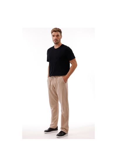 Freemen Erkek Keten Bol Kesim Pantolon Pnt-e-332 Bej
