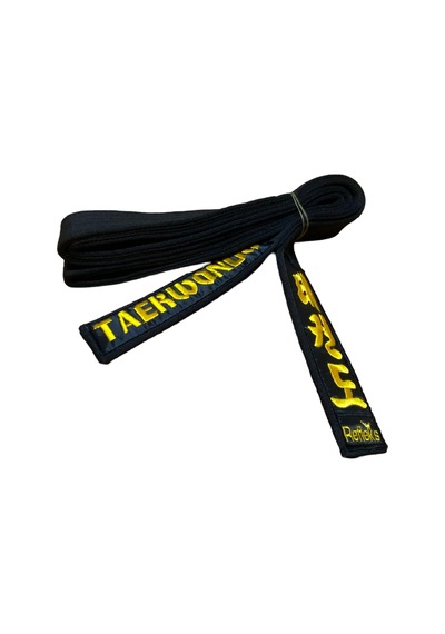 Refleks Spor Taekwondo Siyah Kuşak Nakışlı Tekvando Siyah