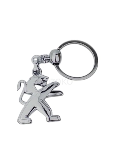 Yüksek Kaliteli Peugeot Logolu Metal Araç Anahtarlık, Çift Yönlü Logo, Hediyelik Araba Anahtarlık