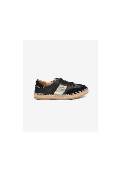 Greyder Kadın Siyah Süet Altın Hakiki Deri Sneaker Ayakkabı 5y2sa59275 Siyah