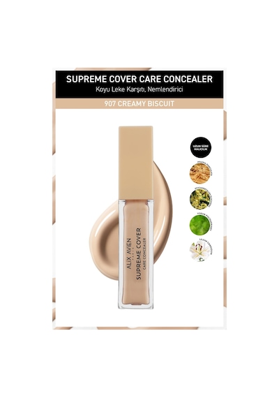 Alix Avien Kalıcı Nemlendirici Hücre Onarıcı Leke Karşıtı Kapatıcı Supreme Cover Concealer 907 Creamy Biscuit