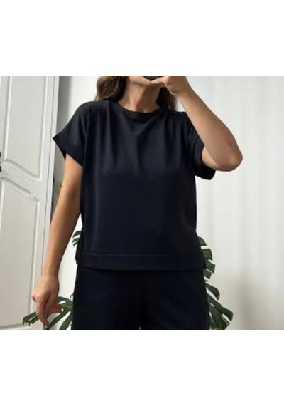 Kadın Spor Tişört T-shirt Siyah