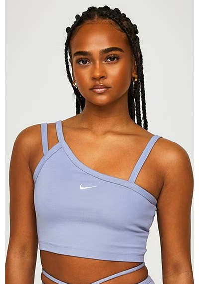 Nike Sportswear Everyday Modern Women's Asymmetrical Crop Tank Kadın Askılı Crop Atlet Bra Lila Lila
