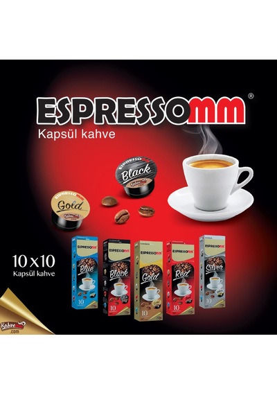 Espressomm® Tchibo Cafissimo Makineleri İle Uyumlu Blue Kafeinsiz Kapsül Kahve 10 x 10'lu