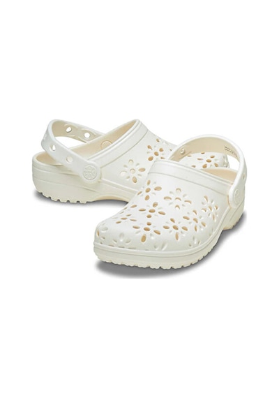 Crocs Classic Floral Cut Out Clog K Çocuk Terliği 210943-0wv Krem Krem