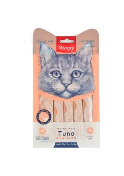 Ton Balığı Ve Somonlu Sıvı Kedi Ödül Maması 6 Adet-5x14 Gr