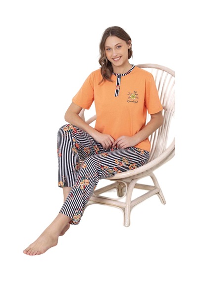 Abbas Erdem Erdem Kısa Kollu Pijama Takımı Dfn005 sari