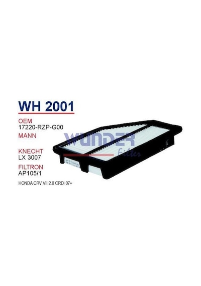 Wh 2001 Honda Crv Iii 2.0 Vtec Hava 17220-Rzp-G00