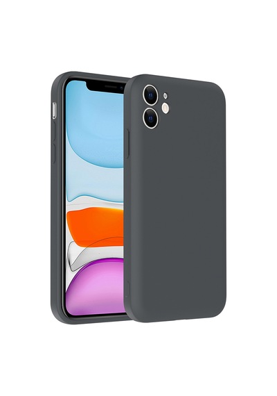 Apple Uyumlu iPhone 11 Kılıf Kamera Korumalı Kartlık Hazneli Zore Vitra Kapak Gri