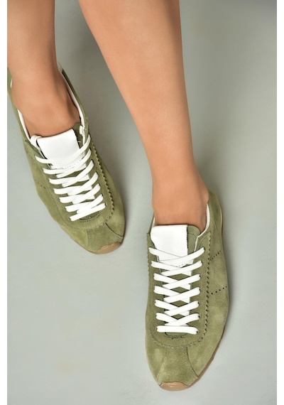 Fox Shoes U312311602 Yeşil Hakiki Süet Spor Ayakkabı Yeşil-süet Çok Renkli