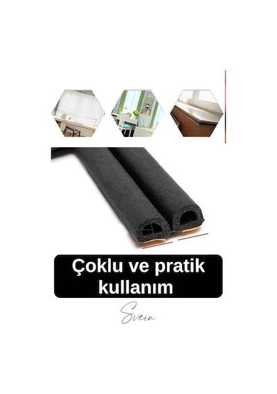 Fitil Premium Kapı Pencere Soğuk Toz Geçirmez İzolasyon Fitili Kendinden Yapışkanlı Isı Yalıtım 2x5 Diğer