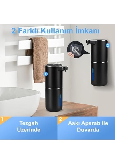 Sensörlü Usb Şarjlı Köpük Sabunluk/gt-sd03s 12 Izgara