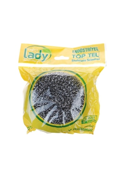 Miss Lady Endüstriyel Büyük Boy Bulaşık Teli Ovma Teli Toptel 12'li