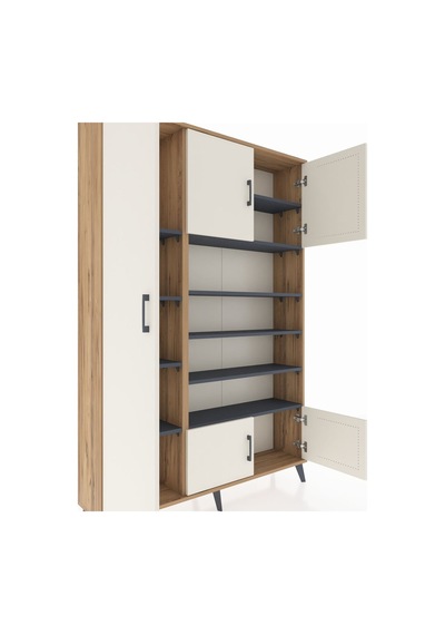 Arges Dolap 10 Raflı 5 Kapaklı 132x30x195 Çam-aytaşı/antrasit Çam Arges Dolap 10 Raflı 5 Kapaklı 132x30x195 Çam-aytaşı/antrasit Çam