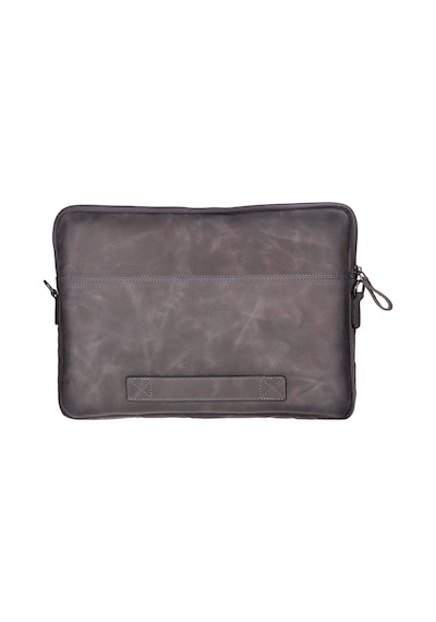Bloomsleeve Leeds 16" Ash Gray Hakiki Deri Laptop & Tablet Kılıfı Gri