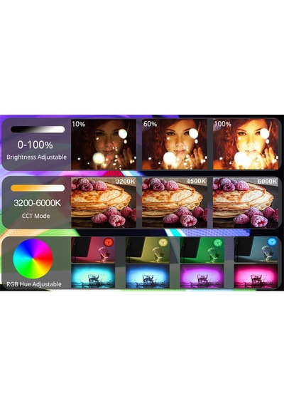 Deyatech Softbox 60x90 CM 120 W RGB 3000-5500K  Led Video Ve Fotoğraf Çekim Işıgı