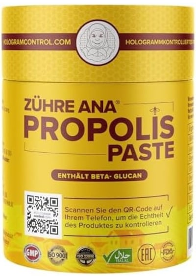 Zühre Ana Propolis Macunu - Beta Glukan Ve Ginseng Katkılı Hologramlı Ürün 240 G