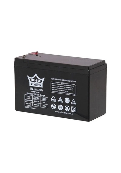 Black 12v 7ah Bakımsız Alarm Sistemi Aküsü