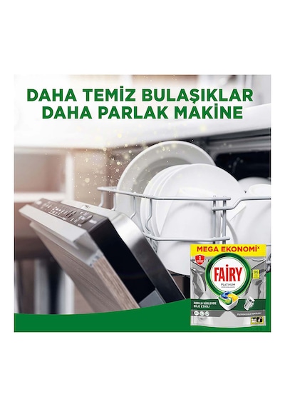 Fairy Platinum Bulaşık Makinesi Kapsülü 96 Tablet Yıkama Limon Kokulu