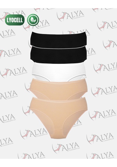 Alya Underwear Kadın Külot, Lyocell Kumaş Külot, Ter Emici Rahat Ve Dayanıklı Kadın İç Çamaşırı, Liyosel Slip Çok Renkli P02