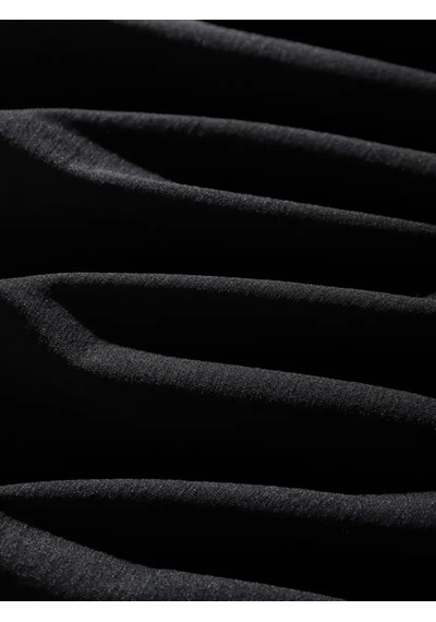 Zenna Tarz Erkek Dağ Grafikli Tişört, Yaz Için Büyük Beden Rahat T-shirt - Siyah