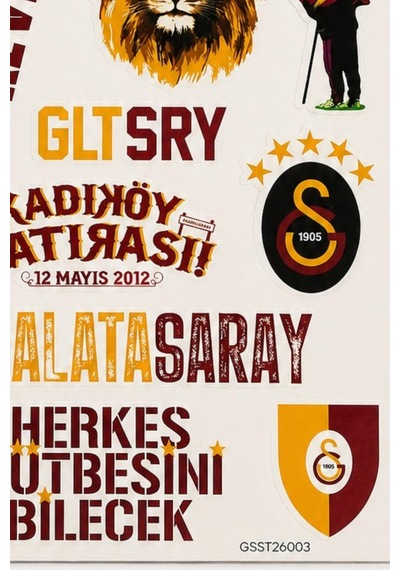 X Dekomus Lisanslı Galatasaray "fark Var" Sticker Sheet Altın