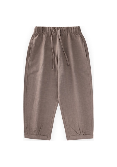 Cigit Keten Boyfriend Pantolon 2-10 Yaş Vizon