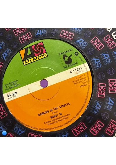 Boney M. - Mary's Boy Child / Oh My Lord / Dancing In The Streets 7" Single, 1978 - Atlantic/hansa
