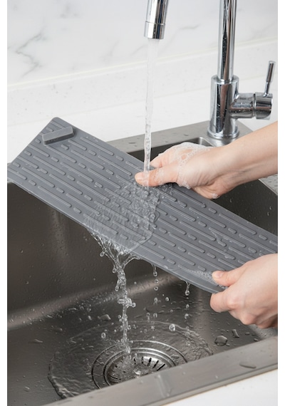 2'li Set Gri Uzun Ve Gri Kare Silikon Gider Kapağı Koku Önleyici Banyo Mutfak Gider Tıkacı