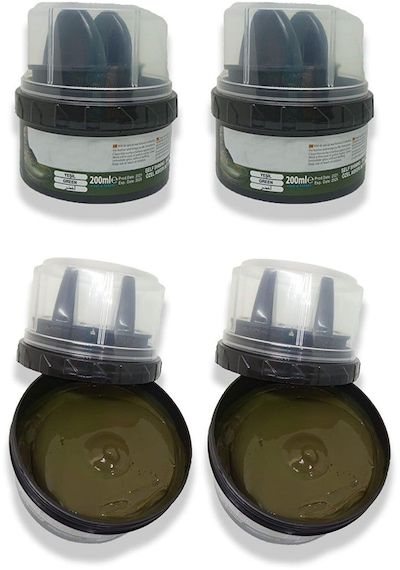 2 Adet - Askeri Haki Krem 200ml Ayakkabı Bot Boyası - Haki Askeri Boya