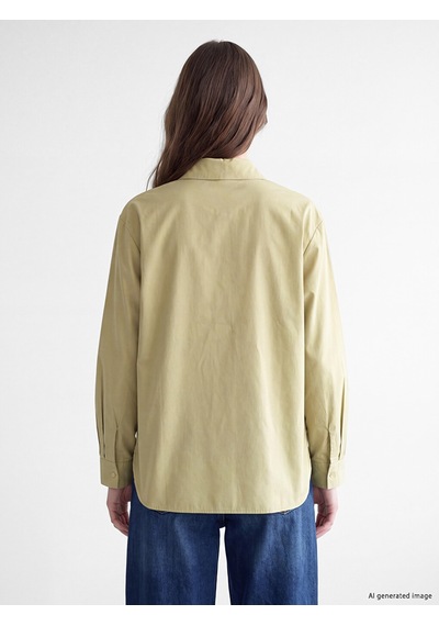 Lcw Modest Haki Loose Fit Kadın Gömlek