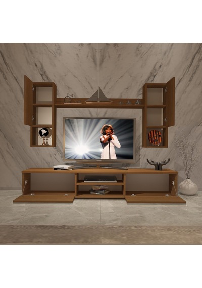 Decoraktiv Eko 5da Slm Dvd Tv Ünitesi Tv Sehpası Ceviz