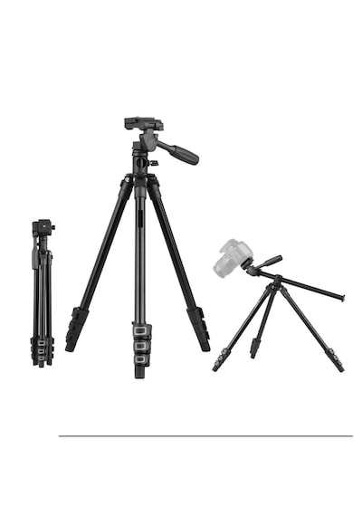T02 Profesyonel Tripod Çok Fonksiyonlu 360 Döner Başlık Alüminyum Gövde 154 Cm Taşıma Çantalı 1 ADET