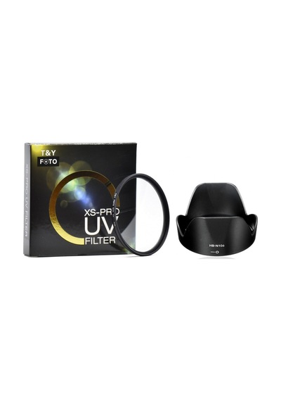 Nikon D3400 D3500 D5500 D5600 18-55mm Lens İçin 55mm Xs-pro Slim Uv Filtre + Hb-n106 Parasoley