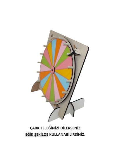Çarkıfelek Oyunu, Ahşap Eğitim Materyali, 18 Dilim