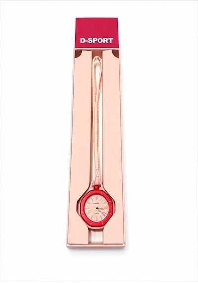 Vothoon Renkli Lüks Saat Tasarımlı Çanta Süsü Bag Charm Anahtarlık Pembe