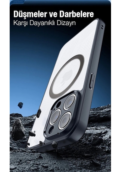 Dux Ducis Apple İphone Uyumlu 13 Pro Aimo Series Magsafe Premium Buzlu Sert Pc-tpu Kılıf- 5775