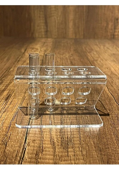 Z Tasarım Şeffaf 8'li Tüp Standı Tüp Sporu 12 75 Mm Için Uyumlu