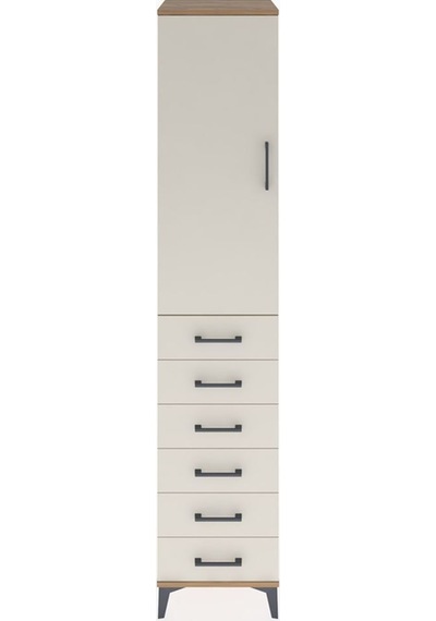 Hyperion Dolap 2 Raflı 6 Çekmeceli Tek Askılı 44x44x221 Çam-aytaşı Atlas Çam