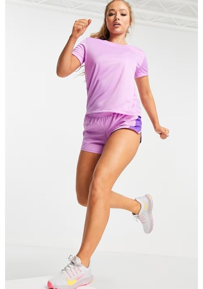 Nike Miler Dri Fit Tee Sırt Hava Panelli Koşu Spor Antrenman Tişörtü Mor Mor