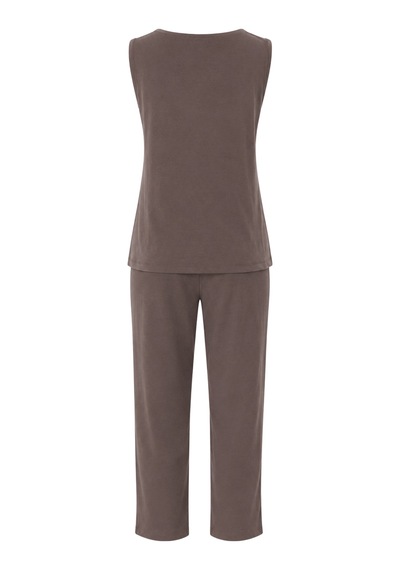Mixray 2117 Kadın Basic Relax Fit Atlet Pantolon İkili Takım Kahve