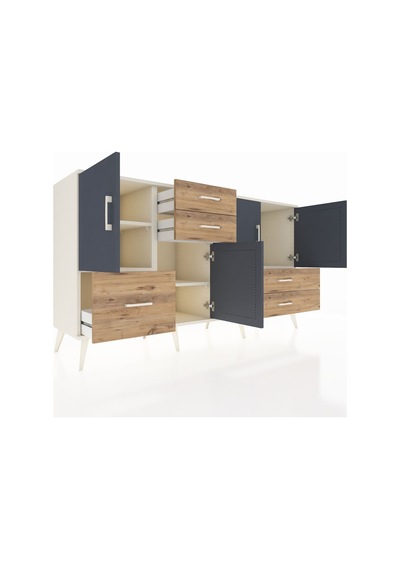 Hyperion Konsol 4 Raflı 5 Çekmeceli 4 Kapaklı 176x44x99 Aytaşı-an Aytaşı-antrasit/çam Hyperion Konsol 4 Raflı 5 Çekmeceli 4 Kapaklı 176x44x99 Aytaşı-an Aytaşı-antrasit/çam