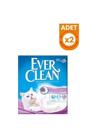 Ever Clean Lavanta Kokulu Topaklanan Kedi Kumu 2 Adet 10 Lt