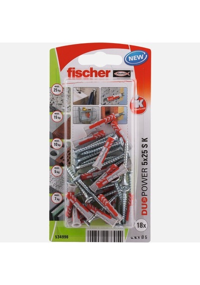 Fischer Duopower 5x25 Ksnv 18+18 Dübel Diğer